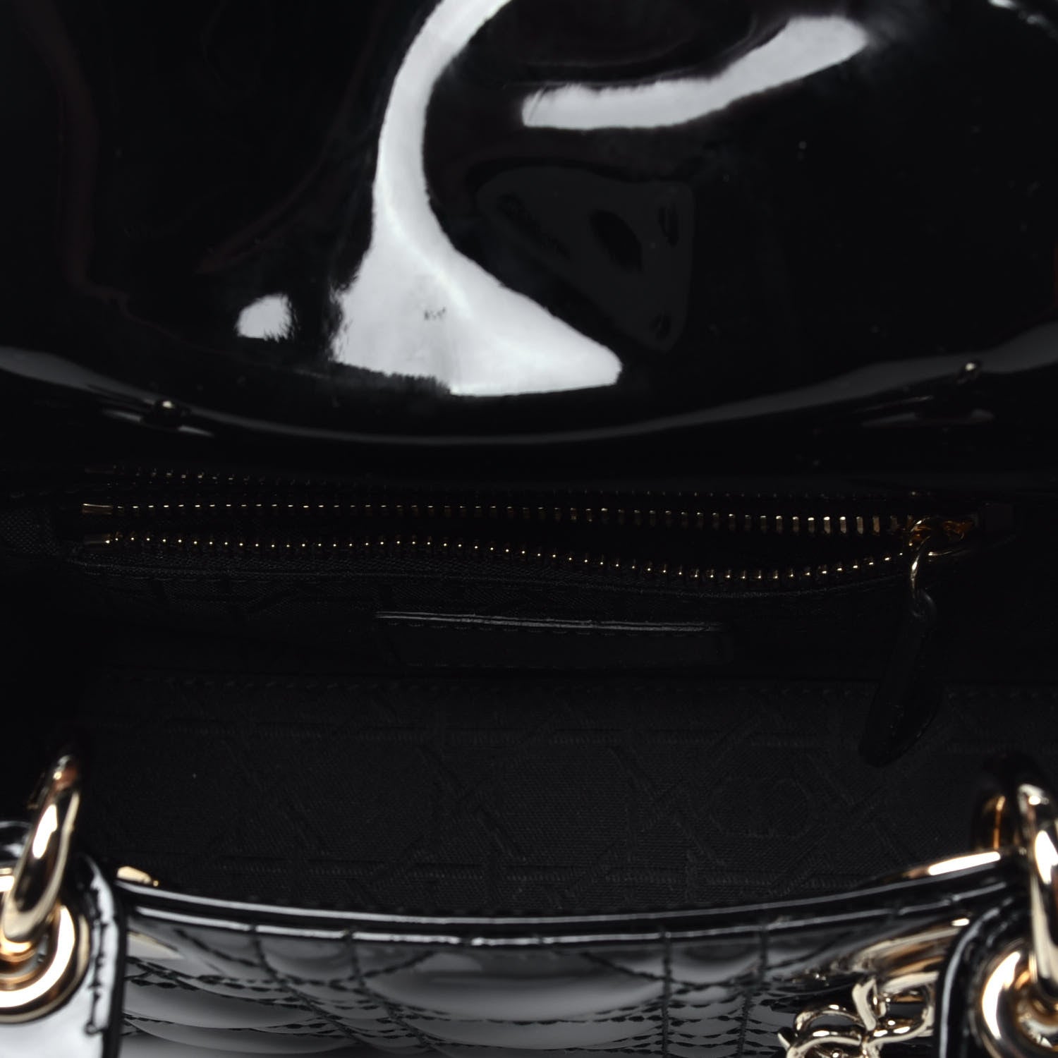 Christian Dior Patent Cannage Mini Lady Dior Black 6 of 10