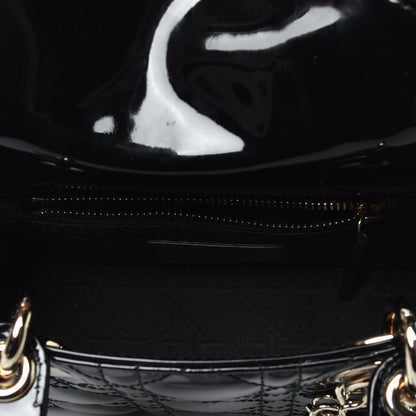 Christian Dior Patent Cannage Mini Lady Dior Black 6 of 10