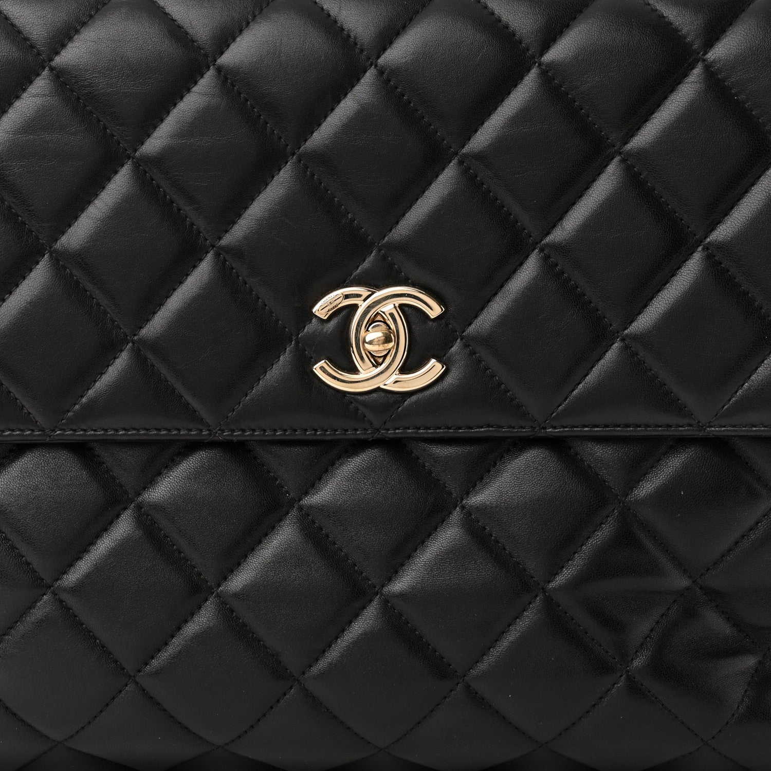 Chanel Lambskin Quilted Large Trendy CC Dual Handle Flap Bag Black 8 of 10