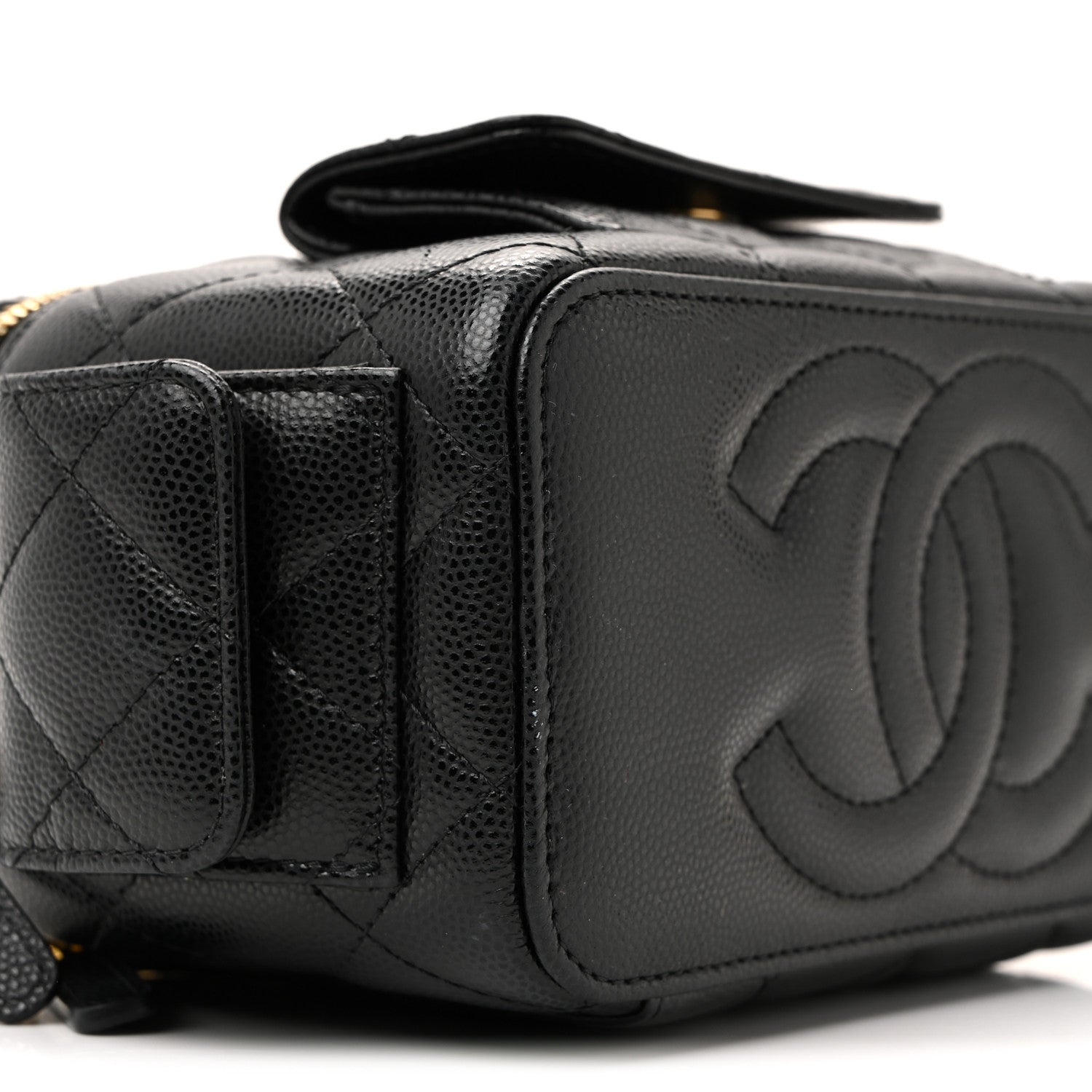 Chanel Caviar Quilted Polly Pocket East West Top Vanity With Chain Black 25 of 40