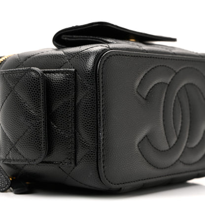 Chanel Caviar Quilted Polly Pocket East West Top Vanity With Chain Black 25 of 40