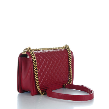 Chanel Lambskin Quilted New Medium Boy Flap Red 3 of 8