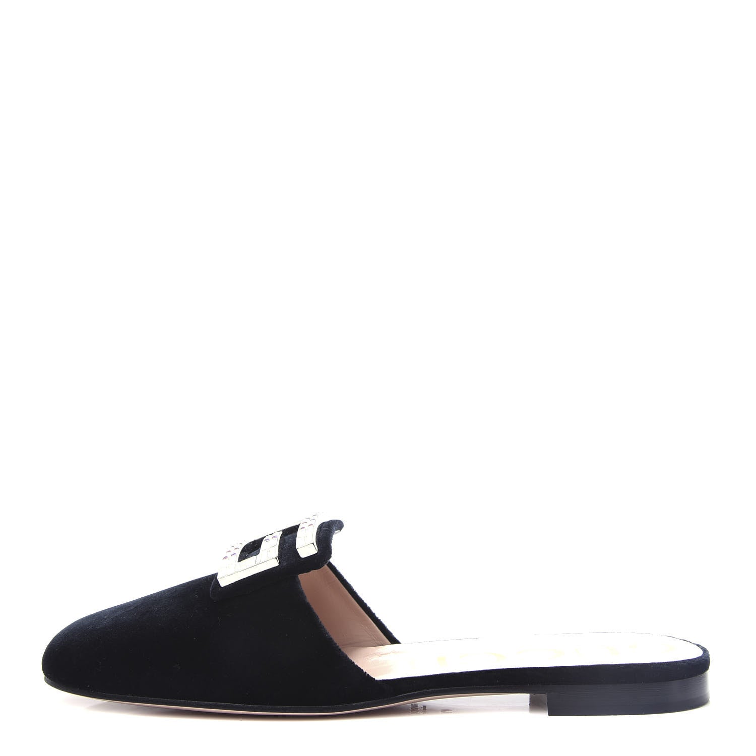 Gucci Velvet Crystal Square G Madelyn Slippers 41 Black 1 of 11