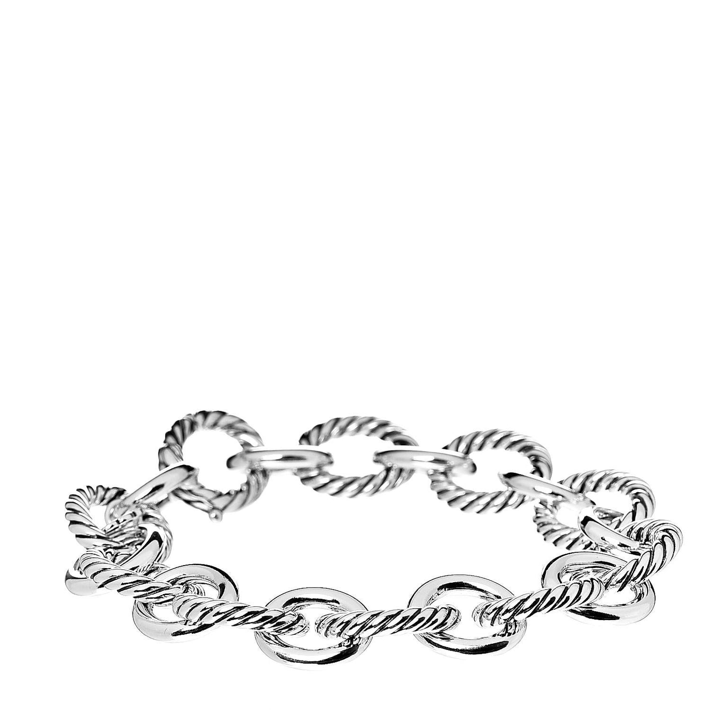 Sterling Silver 12mm Large Oval Link Bracelet
