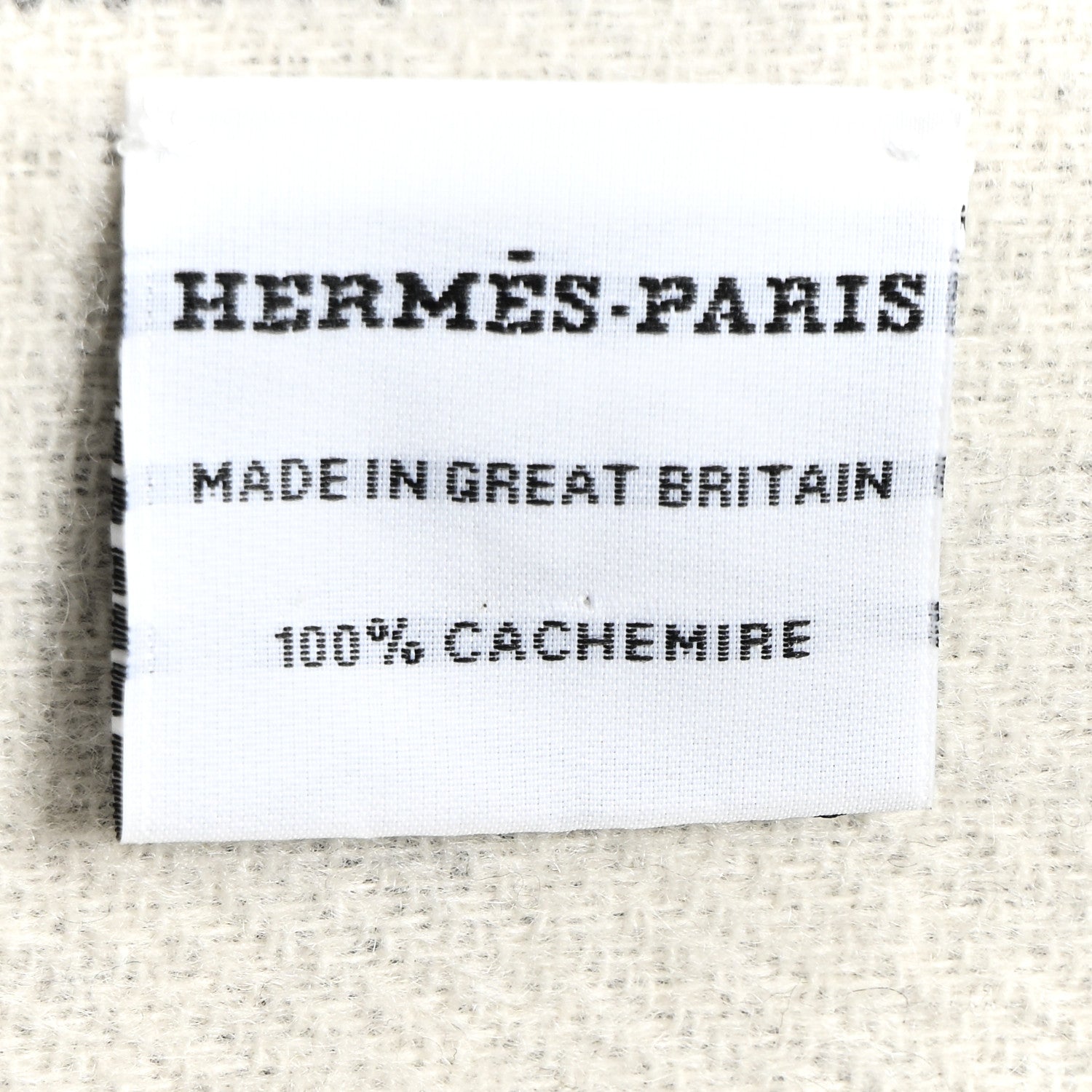 Hermes Cashmere Recto Verso Muffler Creme Gris Clair 3 of 6