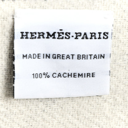 Hermes Cashmere Recto Verso Muffler Creme Gris Clair 3 of 6