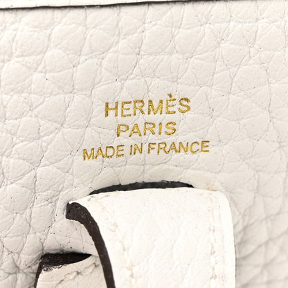 Hermes Taurillon Clemence Evelyne TPM New White 6 of 11