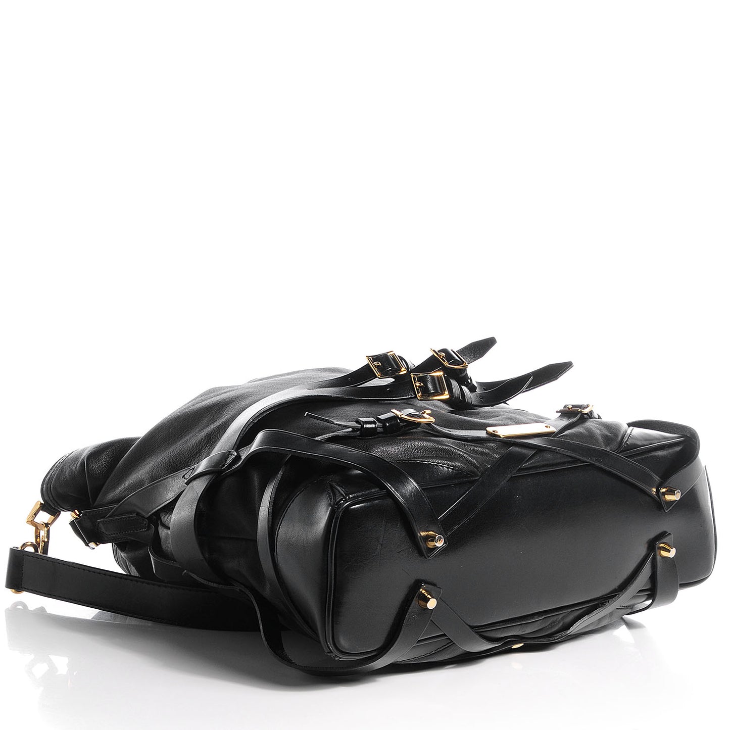 Soft Lambskin Bridle Calfskin Medium Gosford Hobo Black