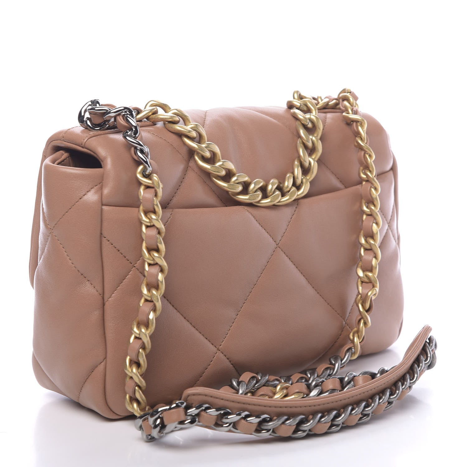 Chanel Lambskin Quilted Medium 19 Flap Brown 3 of 11