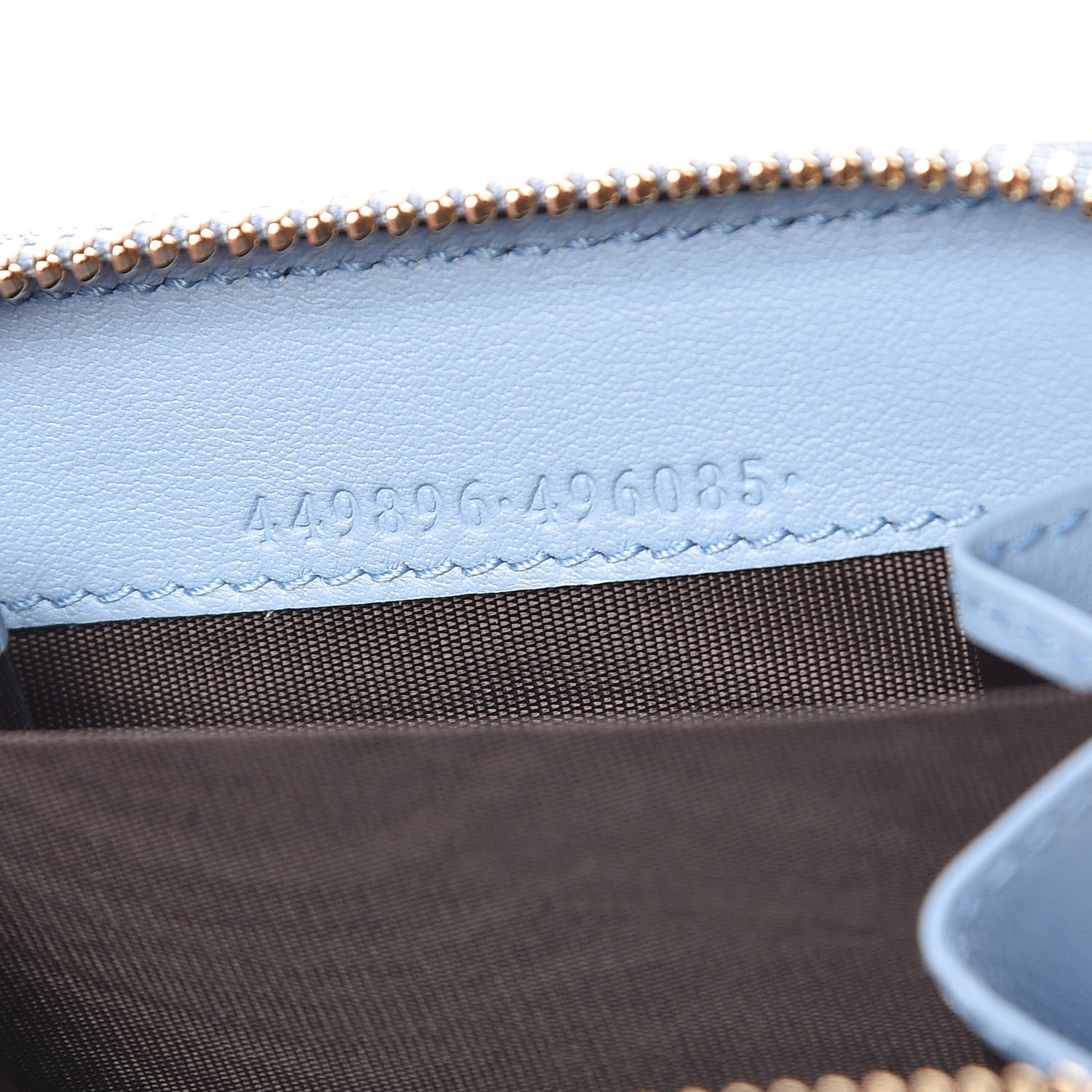 Gucci Guccissima Zip Around Card Case Blue 7 of 8
