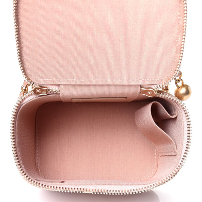 Chanel Calfskin Quilted Mini Perfect Fit Vanity Case With Chain Beige 4 of 5