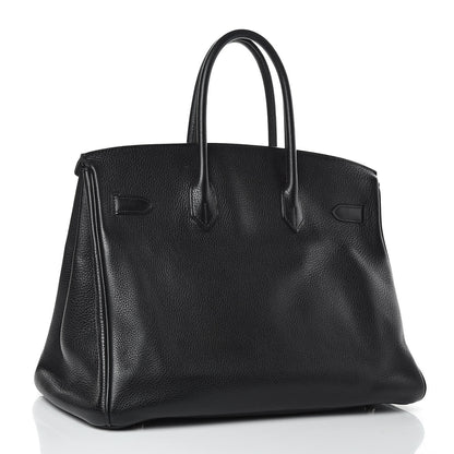 Hermes Taurillon Clemence Birkin 35 Black 4 of 33