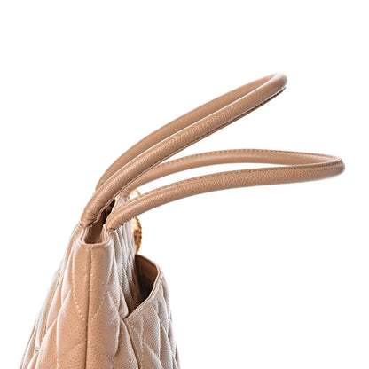 Chanel Caviar Quilted Medallion Tote Beige 13 of 17