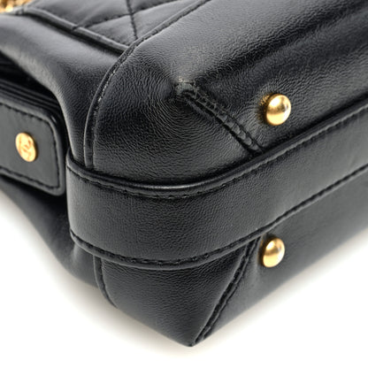 Chanel Shiny Lambskin Quilted Mini Cocodoc Top Handle Bag Black 9 of 10
