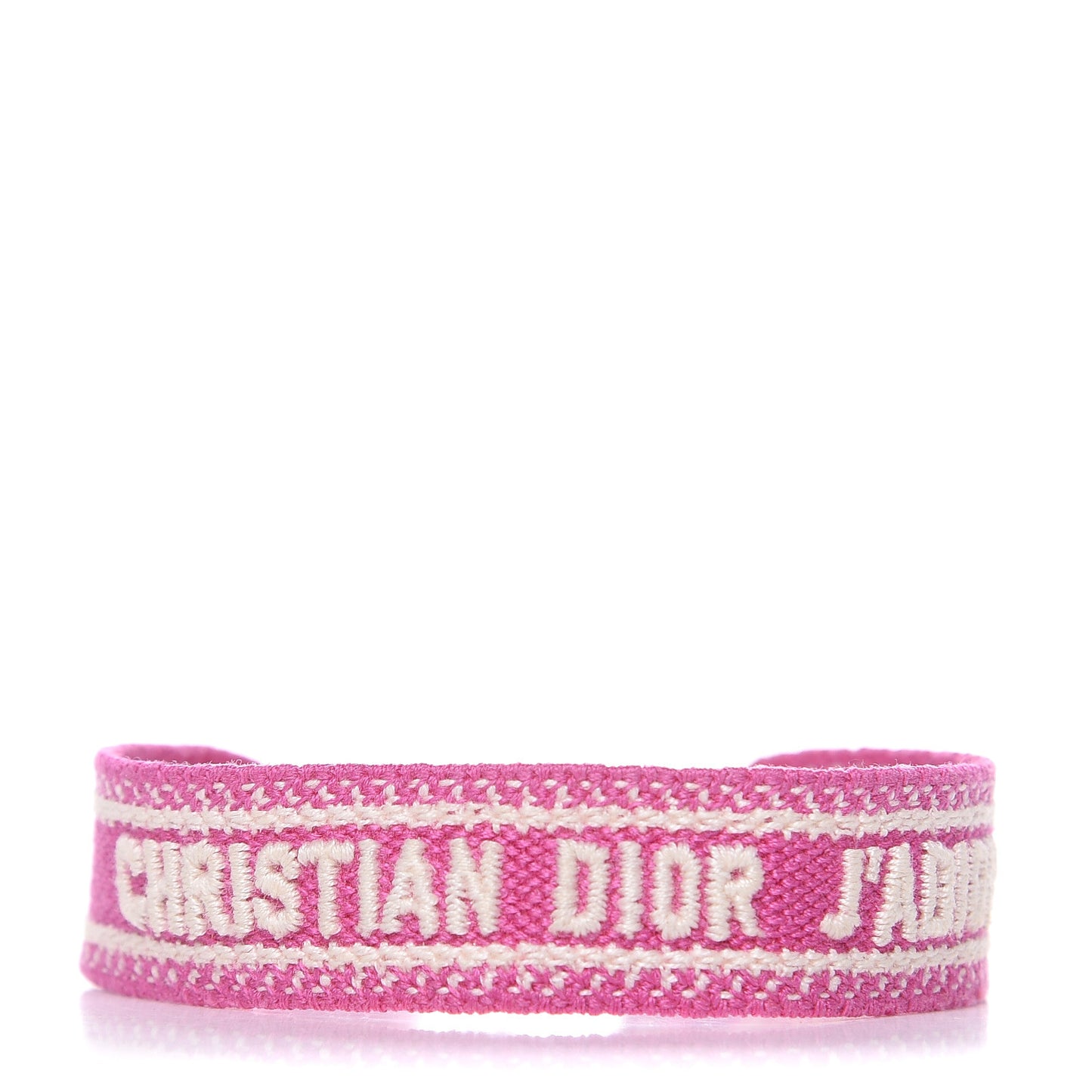 CHRISTIAN DIOR Woven Cotton J'Adior Friendship Bracelet Pink