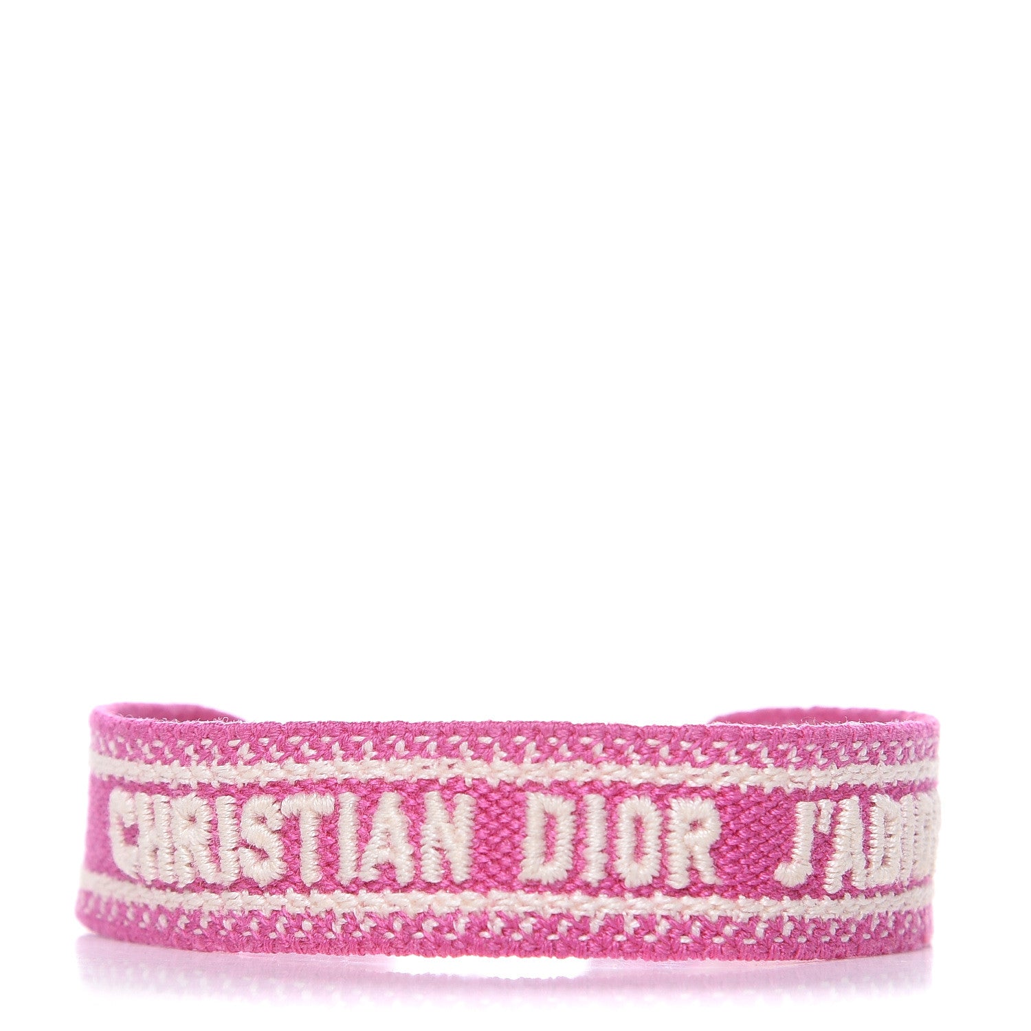 Christian Dior CHRISTIAN DIOR Woven Cotton J'Adior Friendship Bracelet Pink 1 of 3