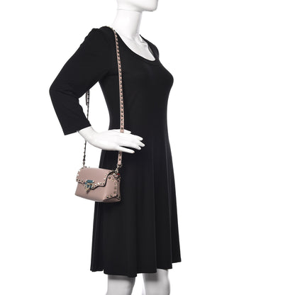 Valentino Garavani Calfskin Mini Rockstud Crossbody Bag Poudre 3 of 10