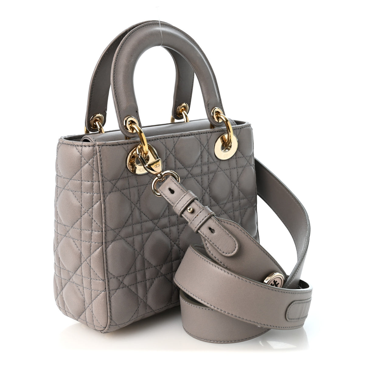 Lambskin Cannage Small My ABCDior Lady Dior Grey