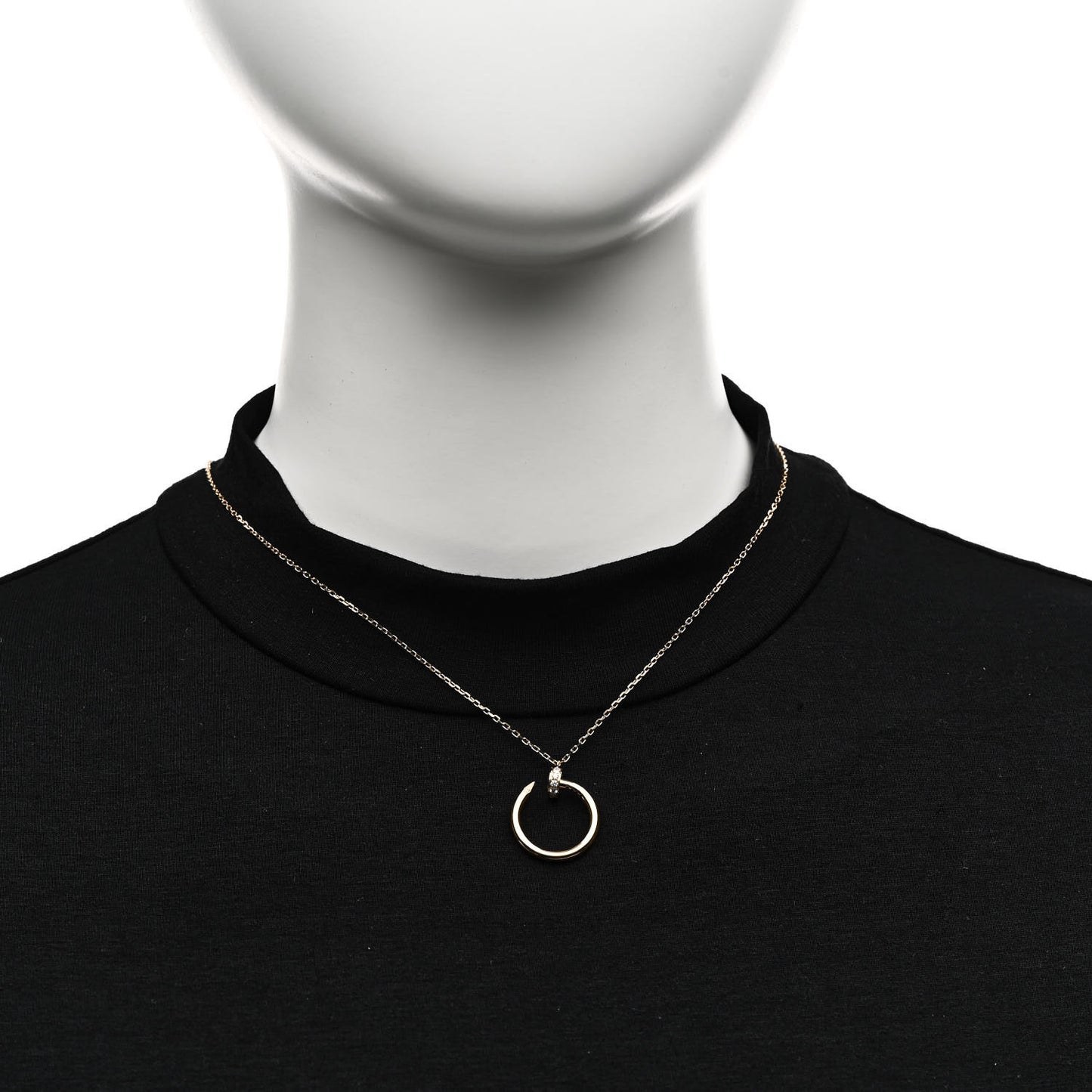 18K Yellow Gold Diamond Juste Un Clou Pendant Necklace