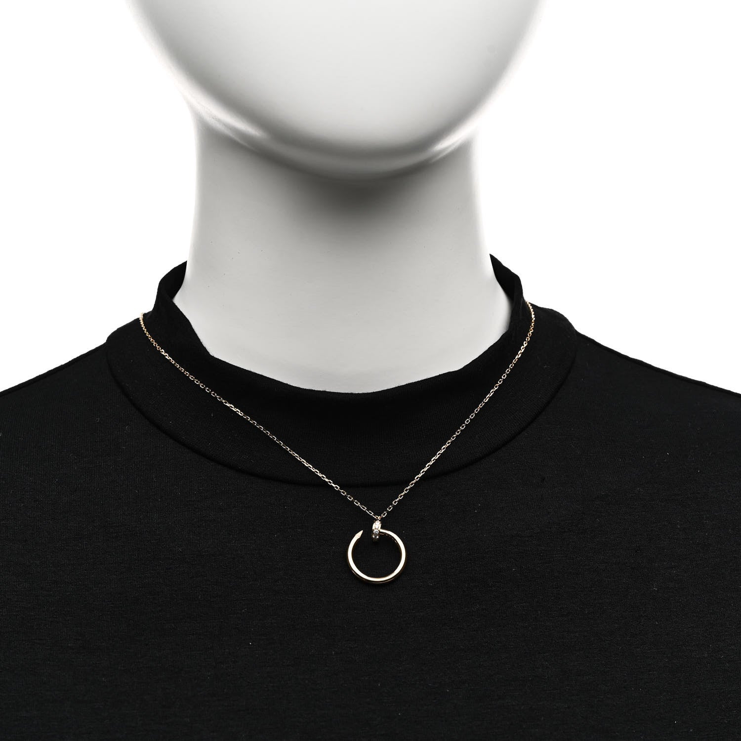Cartier 18K Yellow Gold Diamond Juste Un Clou Pendant Necklace 2 of 5
