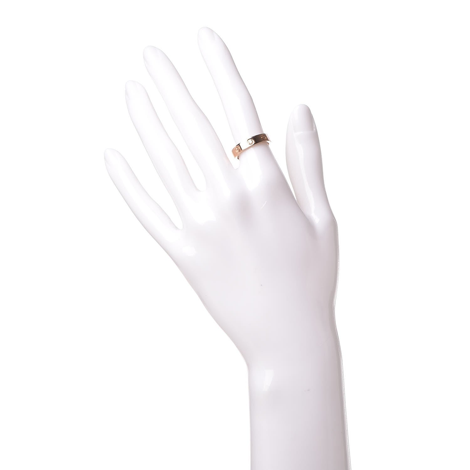 Cartier 18K Pink Gold Diamond LOVE Wedding Band Ring 51 5.75 2 of 4