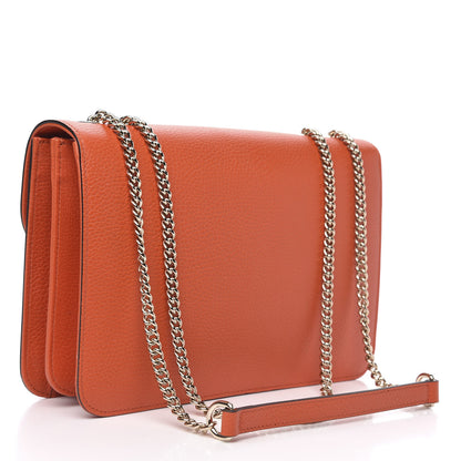Gucci Dollar Calfskin Interlocking G Shoulder Bag Sun Orange 3 of 9