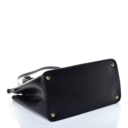 Prada Saffiano Cuir Medium Double Bag Black Fuoco 5 of 10
