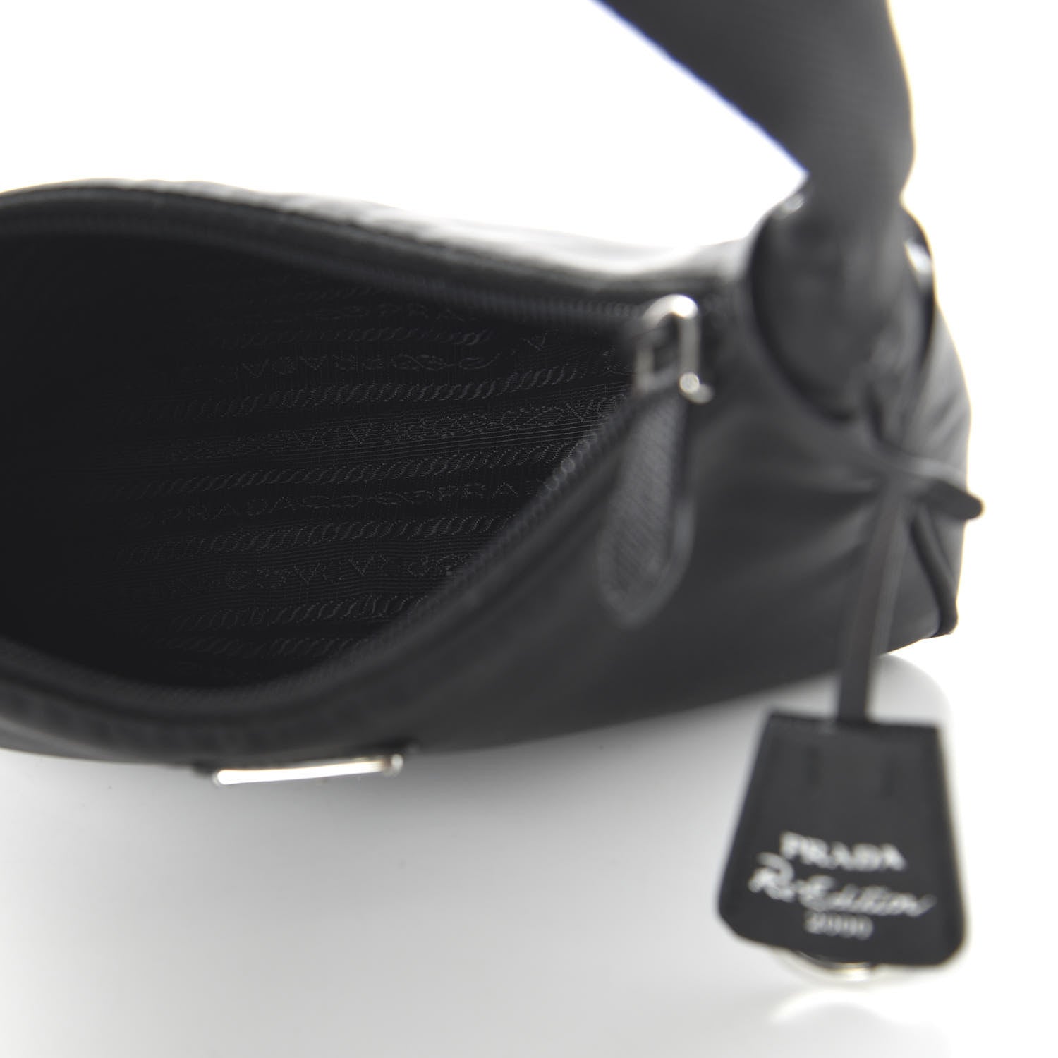 Prada Tessuto Nylon Mini Re-Edition 2000 Bag Black 5 of 9
