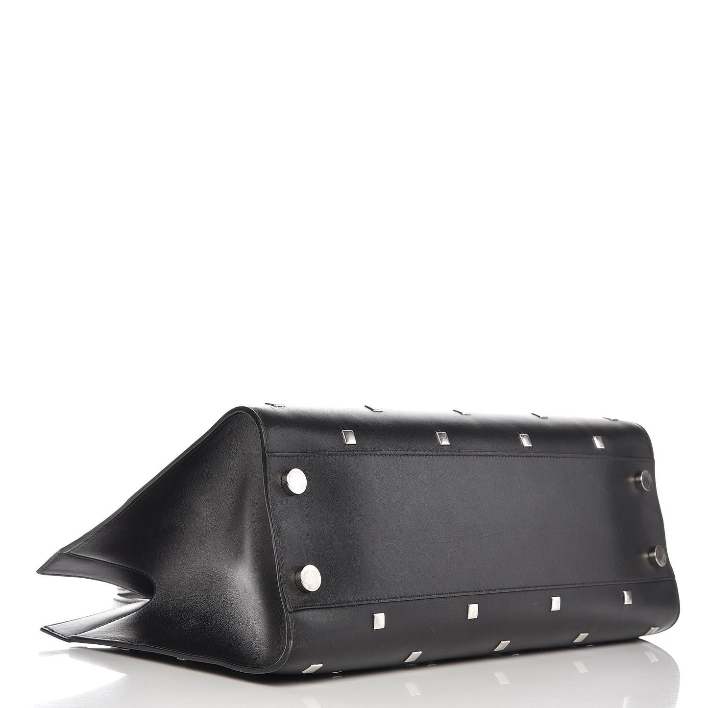 Calfskin Studded Riley Tote Black
