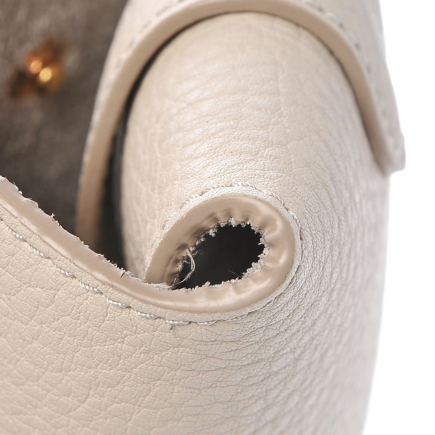Celine Crisped Calfskin Mini Tie Knot Tote Chalk 8 of 13