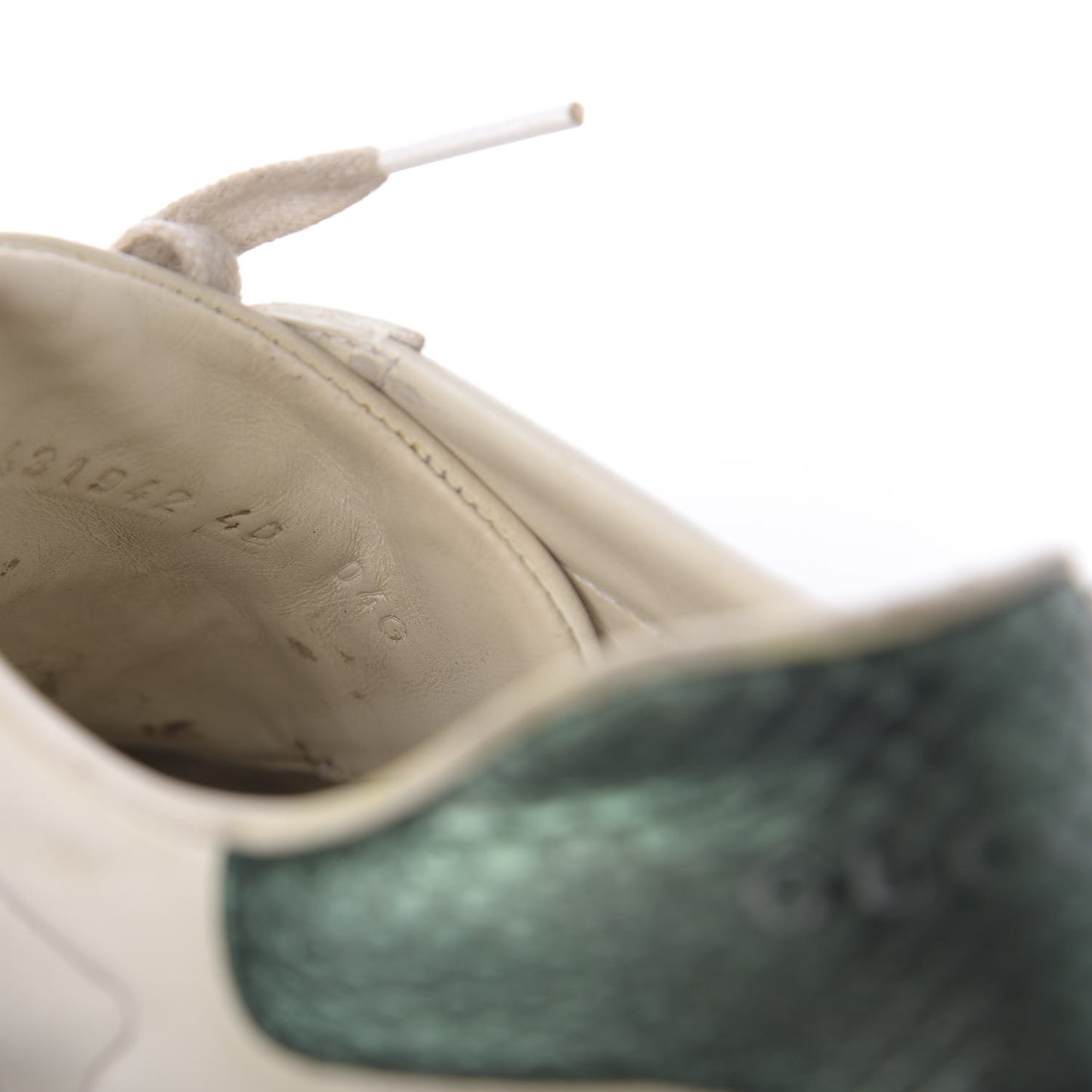 Calfskin Ayers Web Bee Embroidered Womens Ace Sneakers 40 White