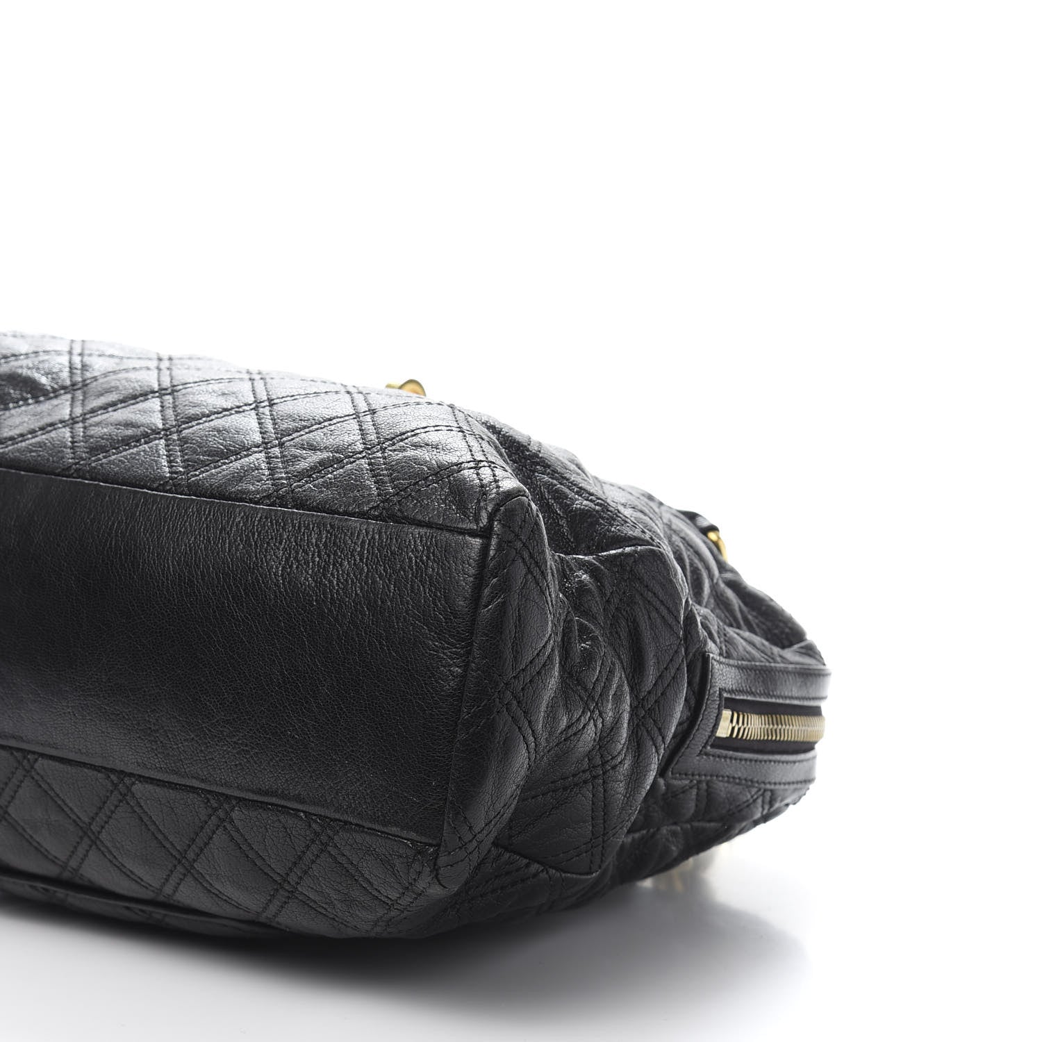 Marc Jacobs Lacquered Goatskin Quilted Karlie Satchel Black 11 of 13