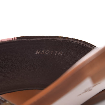 Louis Vuitton Patent Monogram Lock It Flat Mule 36 Cacao 7 of 10