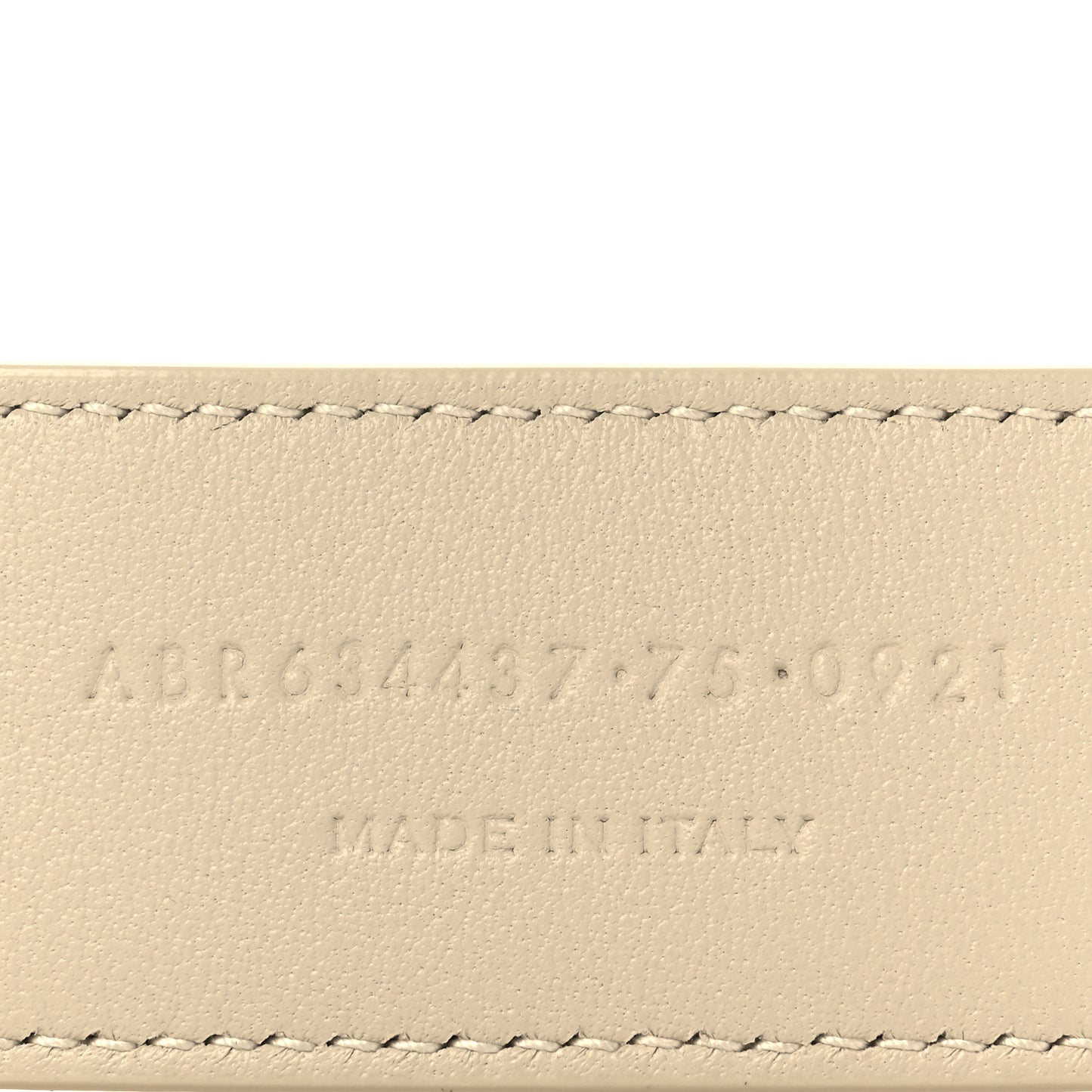 Smooth Calfskin Monogram Square Buckle Belt 75 Crema Soft