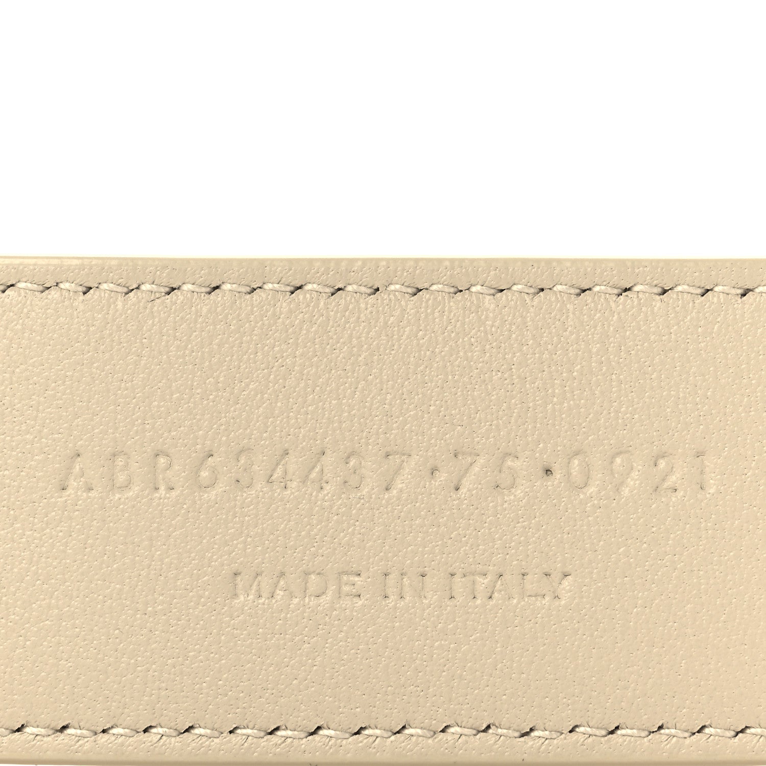 Saint Laurent Smooth Calfskin Monogram Square Buckle Belt 75 Crema Soft 4 of 5