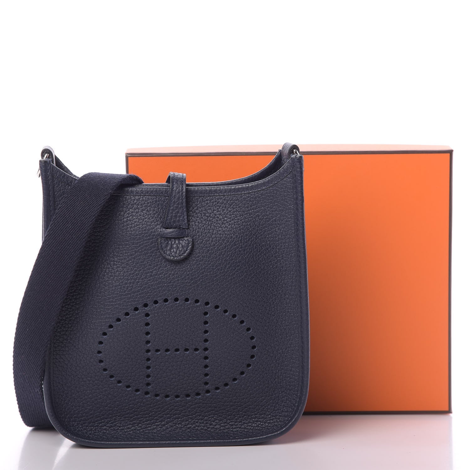 Hermes Taurillon Clemence Amazone Evelyne TPM Bleu Nuit Bleu Indigo 11 of 11