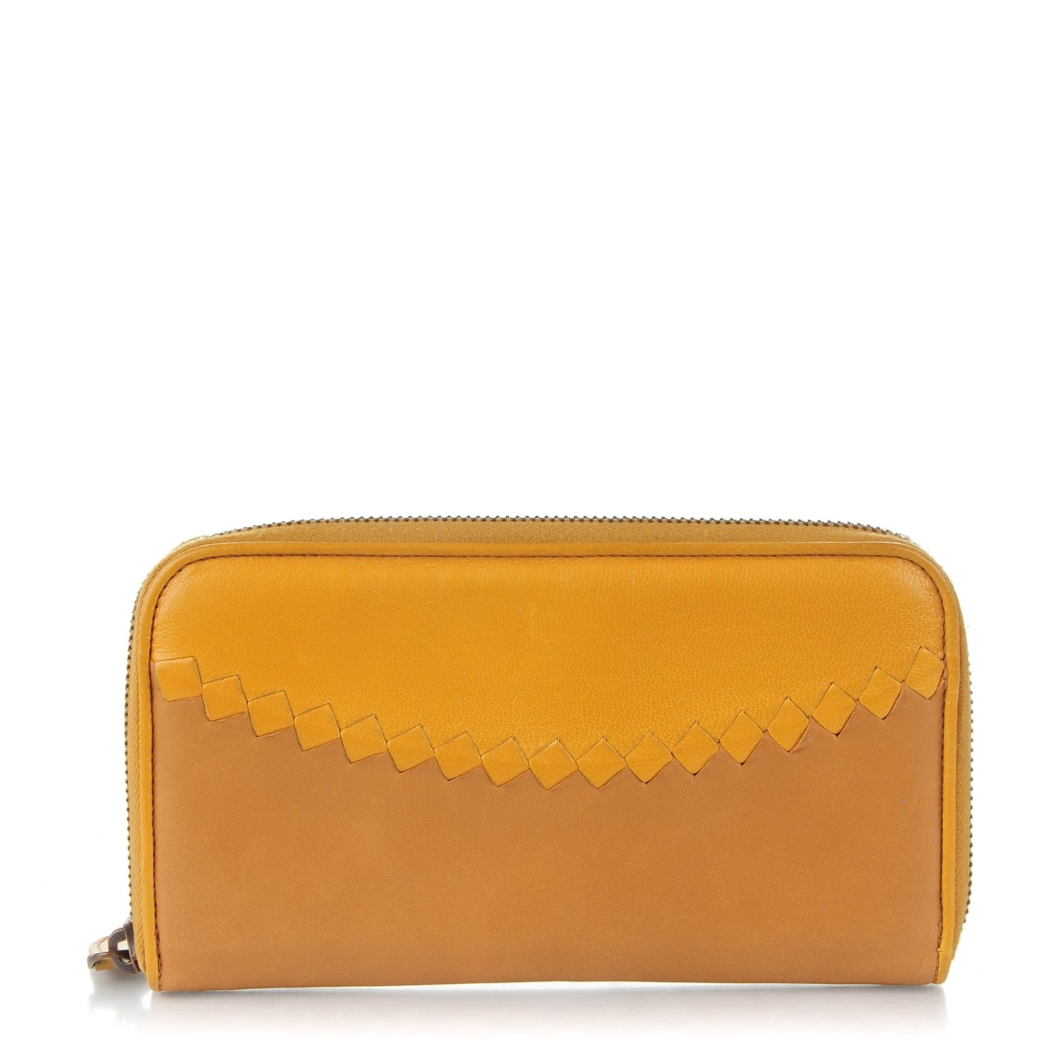 Bottega Veneta Nappa Intrecciato Bi-Color Zip Around Wallet 1 of 9