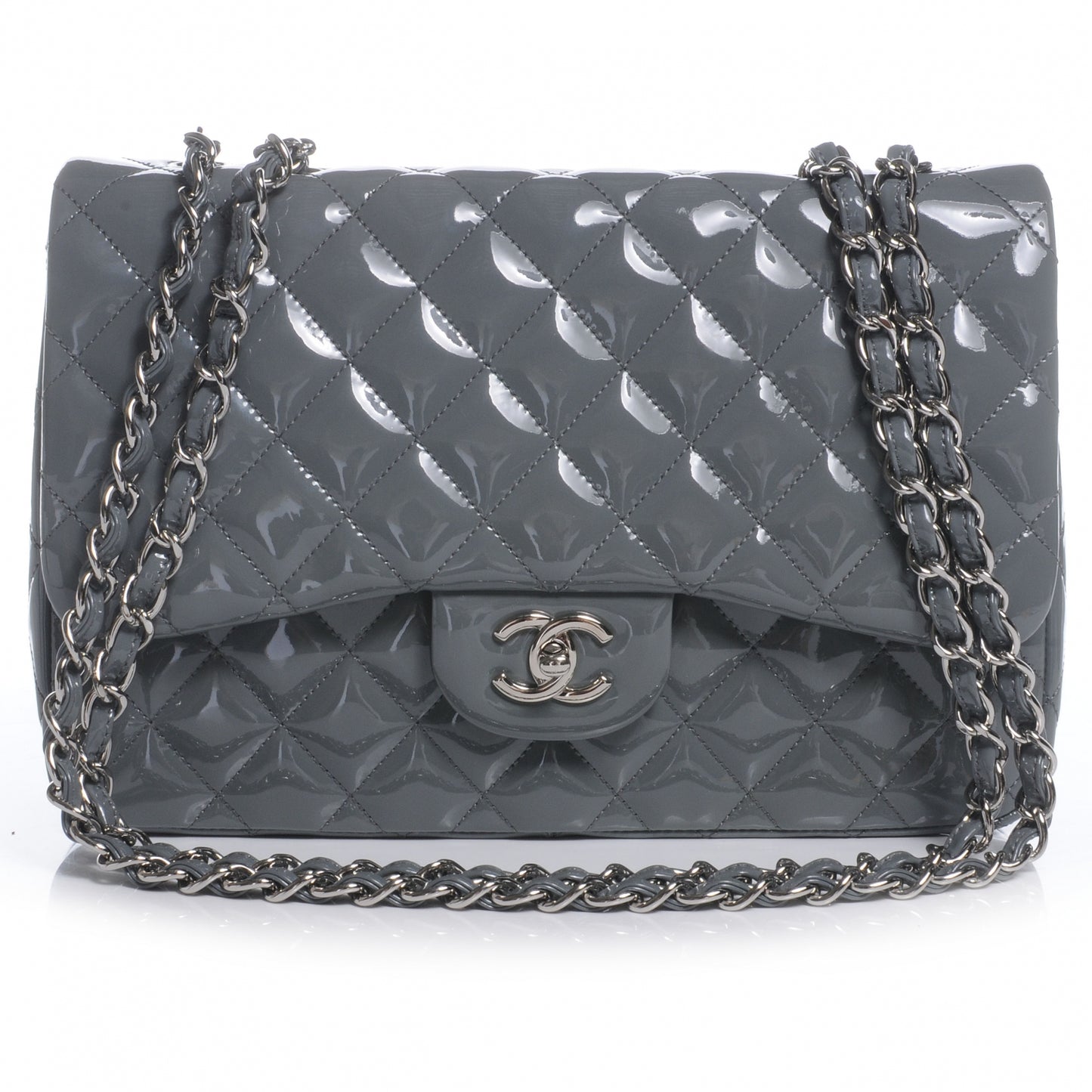 Patent Jumbo Single Flap Grey
