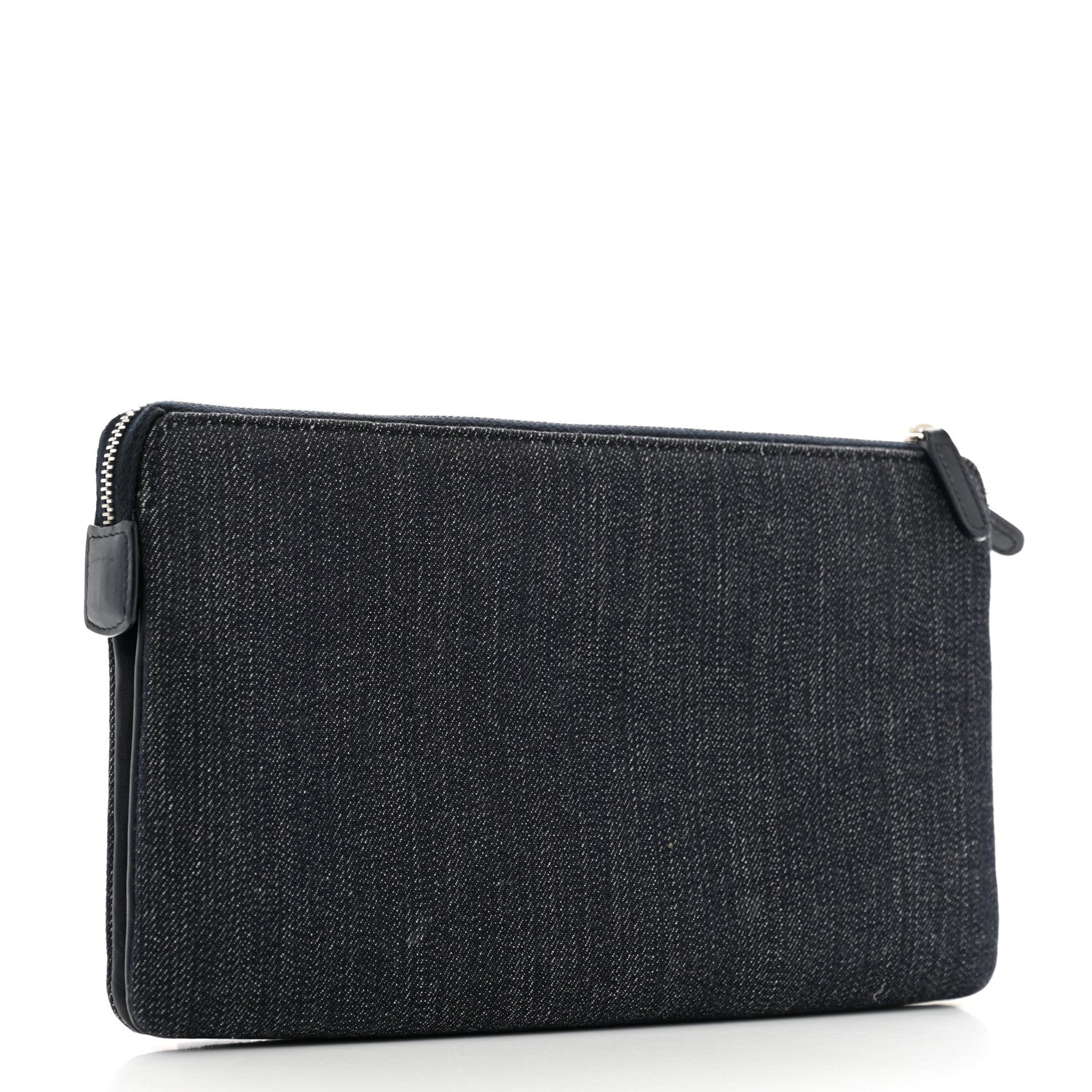 Chanel Denim Small Deauville Zipped Pouch Dark Blue 3 of 12