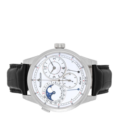 Jaeger-LeCoultre 18K White Gold Alligator 41mm Duometre Quantieme Lunaire Manual Winding Watch Q60435E1 2 of 5