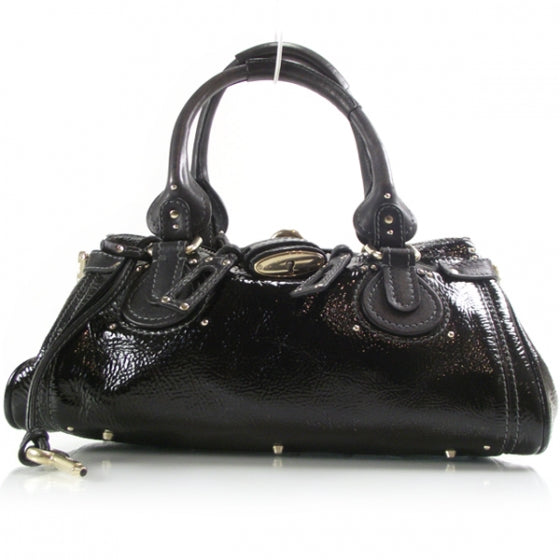 Patent Leather Paddington Tote Noir