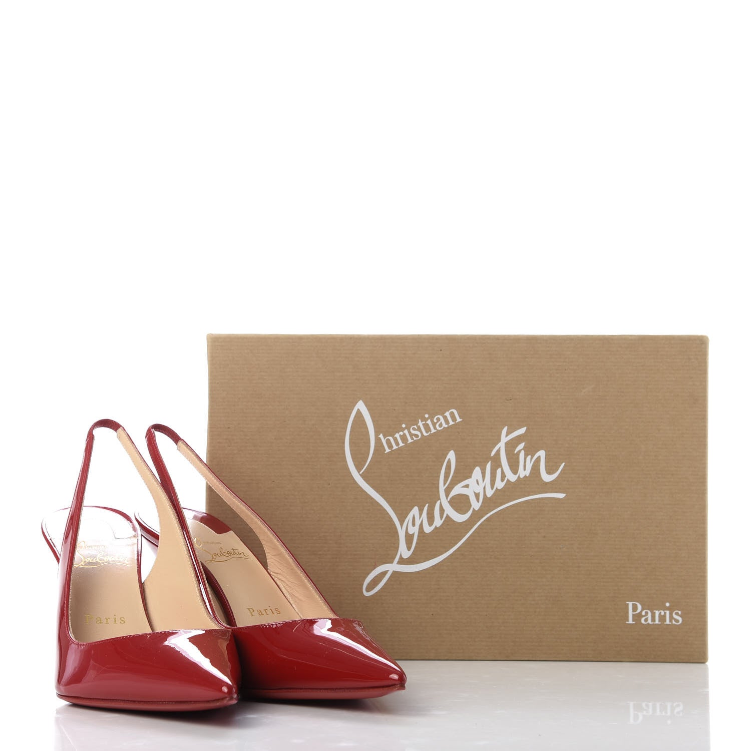Christian Louboutin Patent Clare Sling 80 Pumps 37.5 Loubi 9 of 9