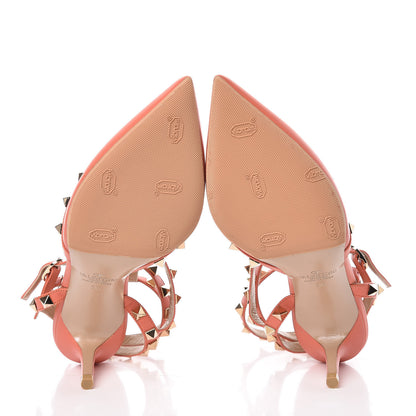 Valentino Garavani Nappa Rockstud Ankle Strap 65mm Pumps 36 Coral 9 of 14