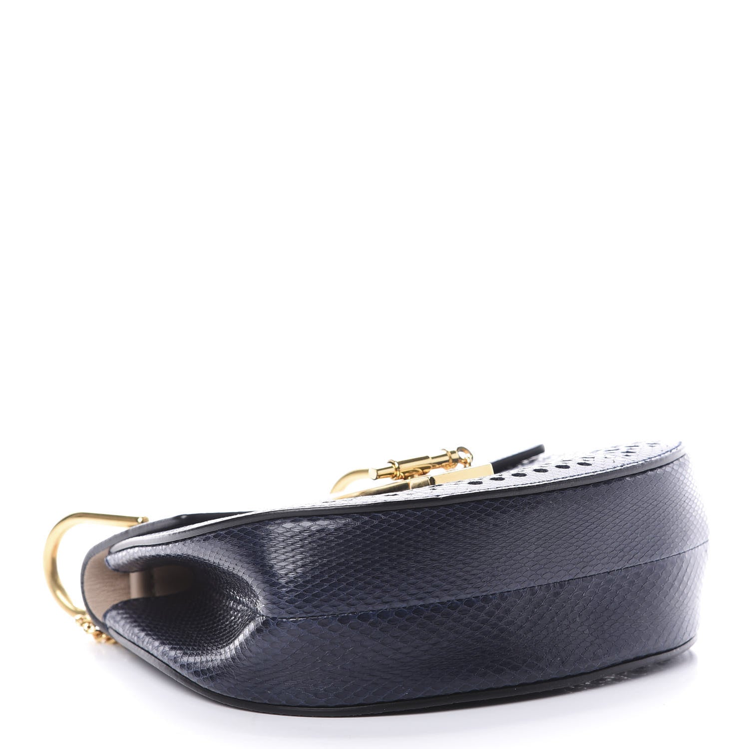 Chloe Ayers Perforated Mini Drew Shoulder Bag Navy 4 of 13