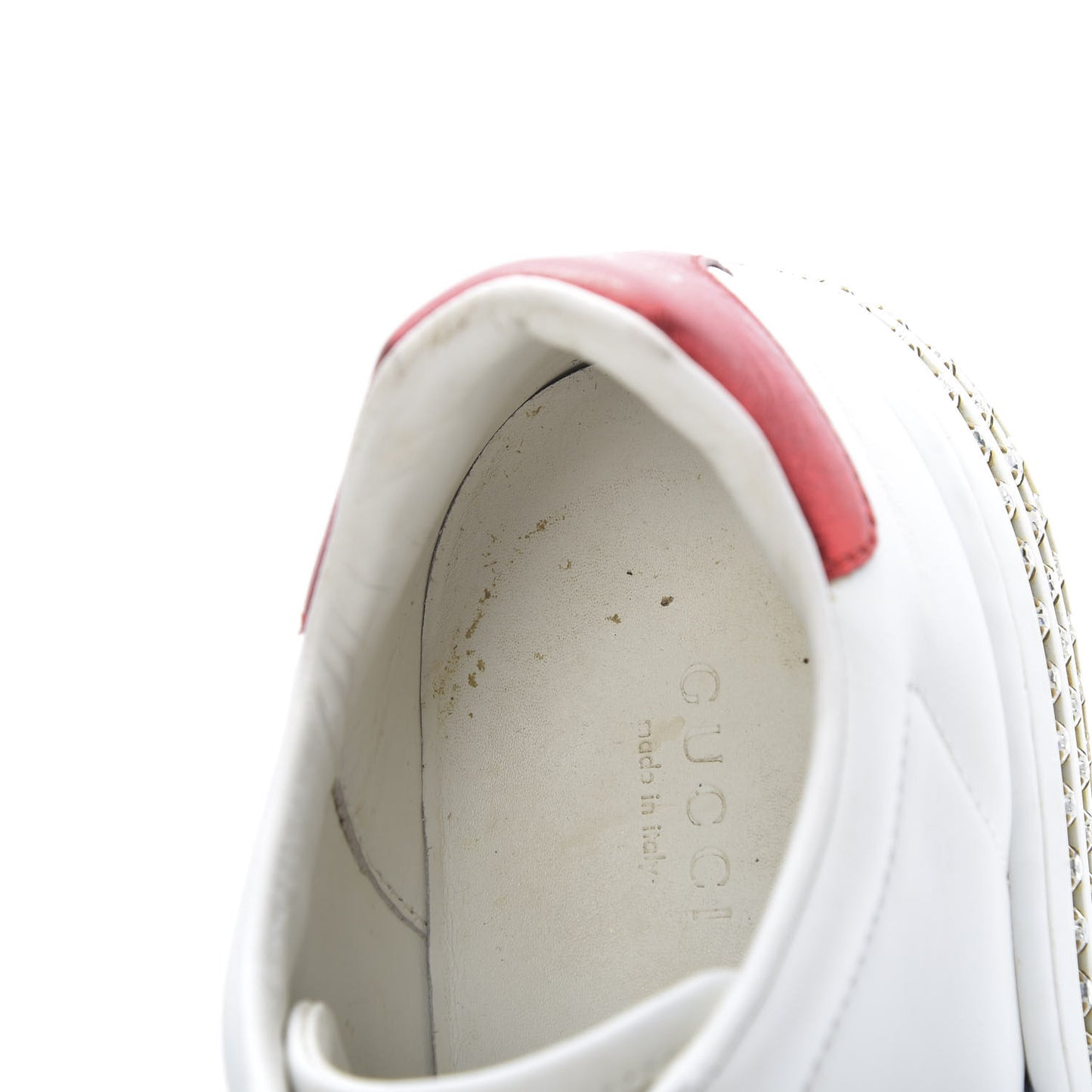Calfskin Crystal Web Bee Embroidered Womens Ace Platform Sneakers 36 White