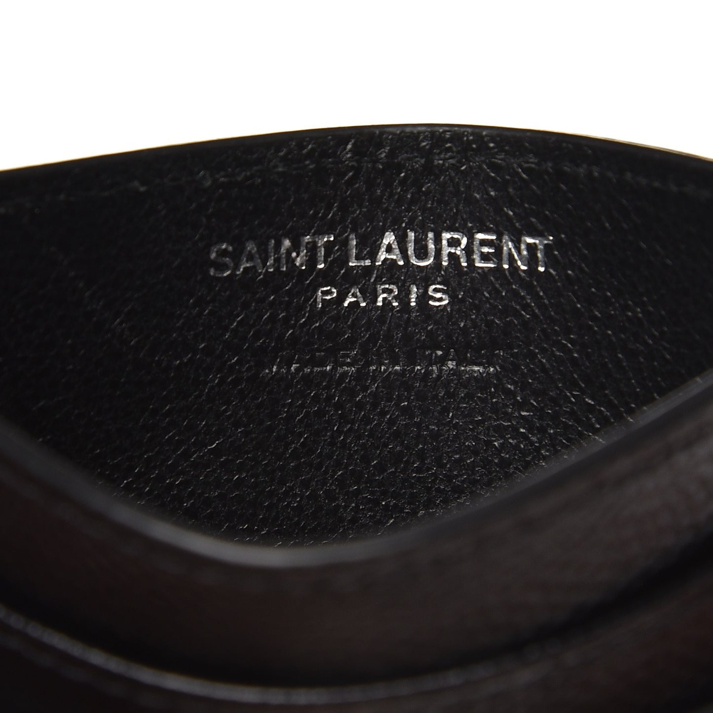 Grain De Poudre Matelasse Chevron Monogram Credit Card Case Black