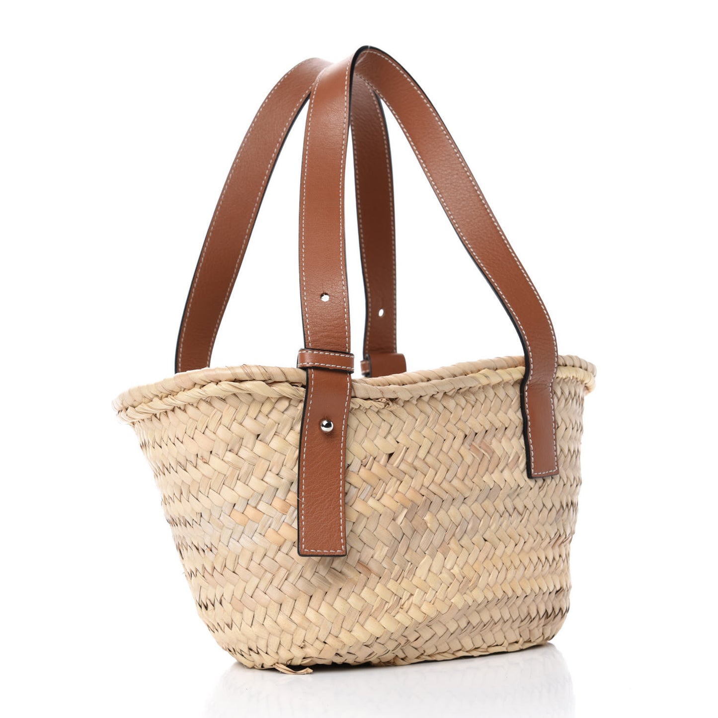 Raffia Basket Tote Bag Natural Tan