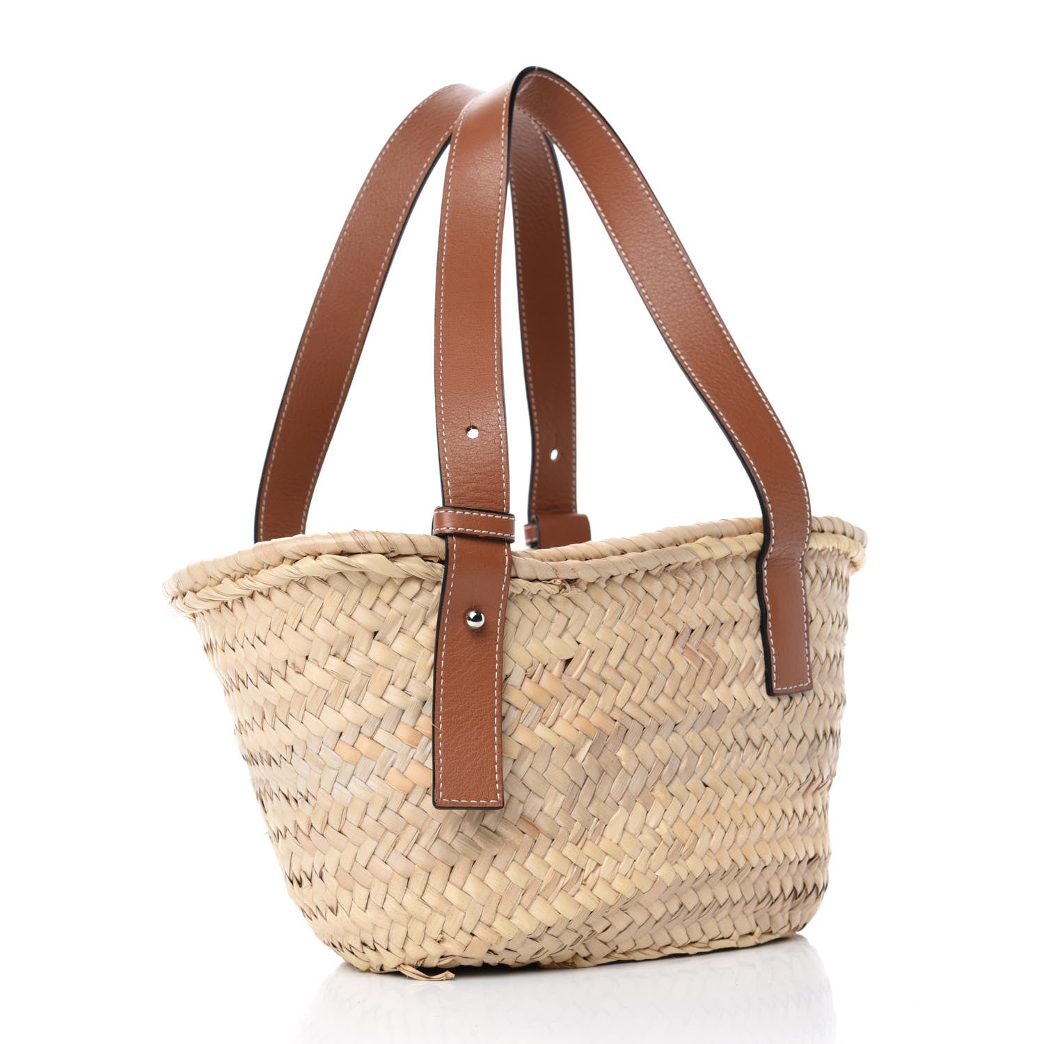 Loewe Raffia Basket Tote Bag Natural Tan 3 of 12
