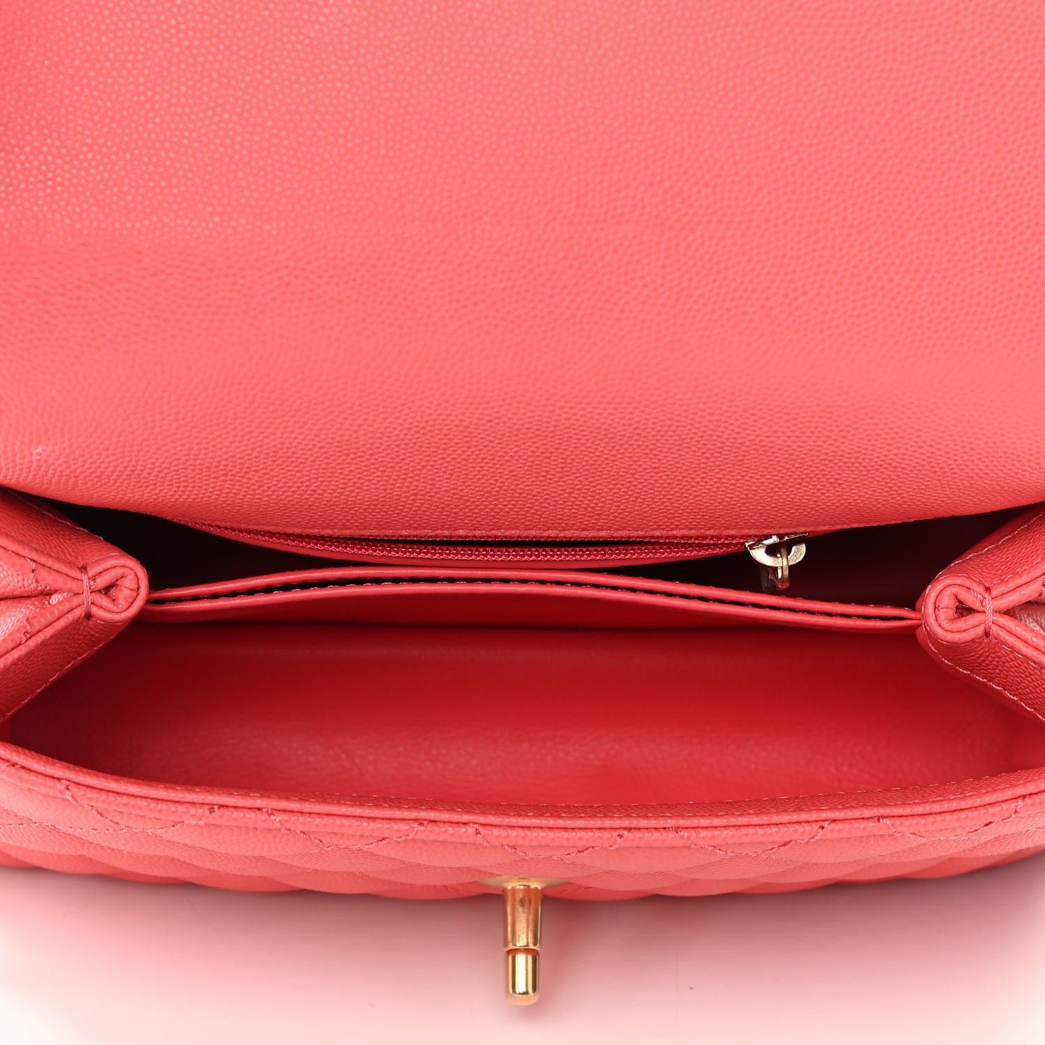 Chanel Caviar Lizard Embossed Quilted Mini Coco Handle Flap Pink 5 of 11
