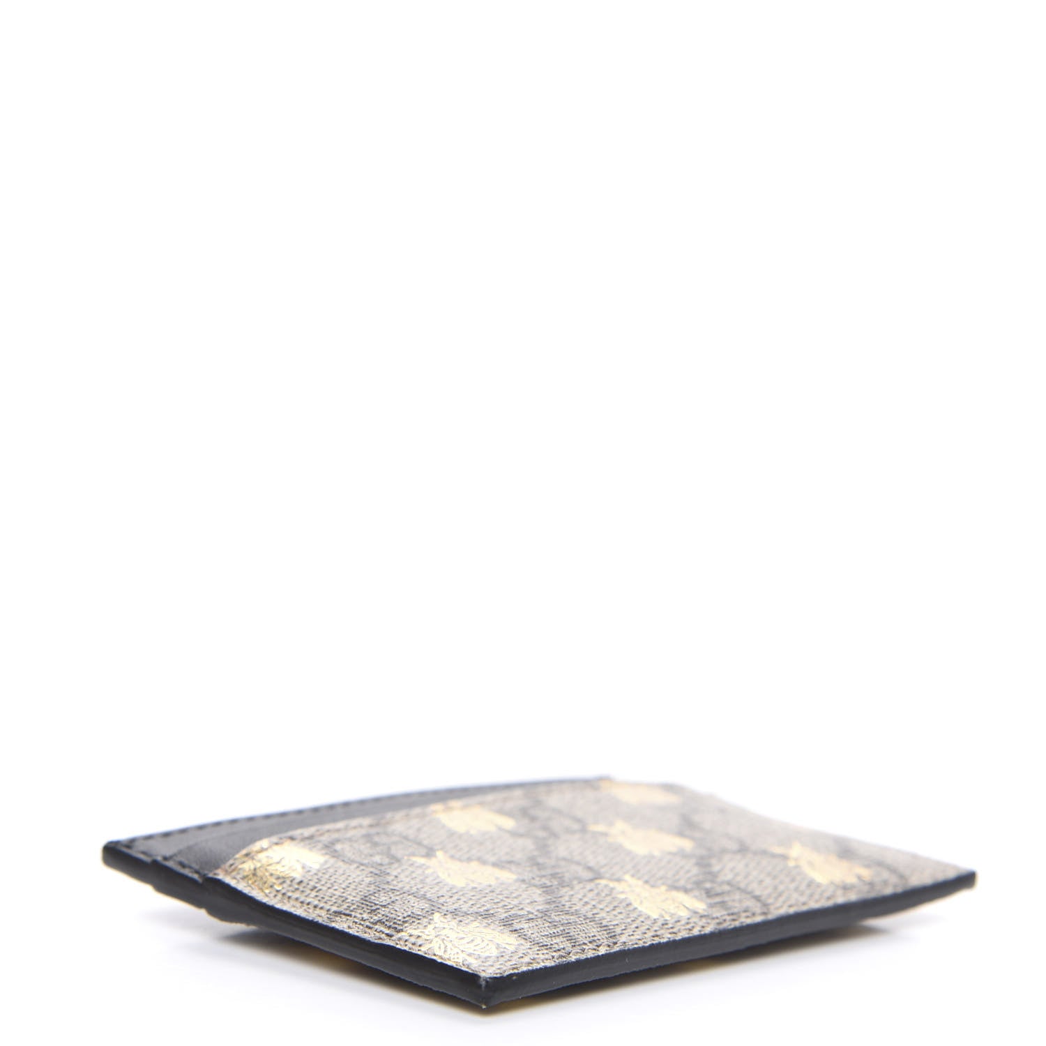 Gucci GG Supreme Monogram Bees Card Holder Black 3 of 6